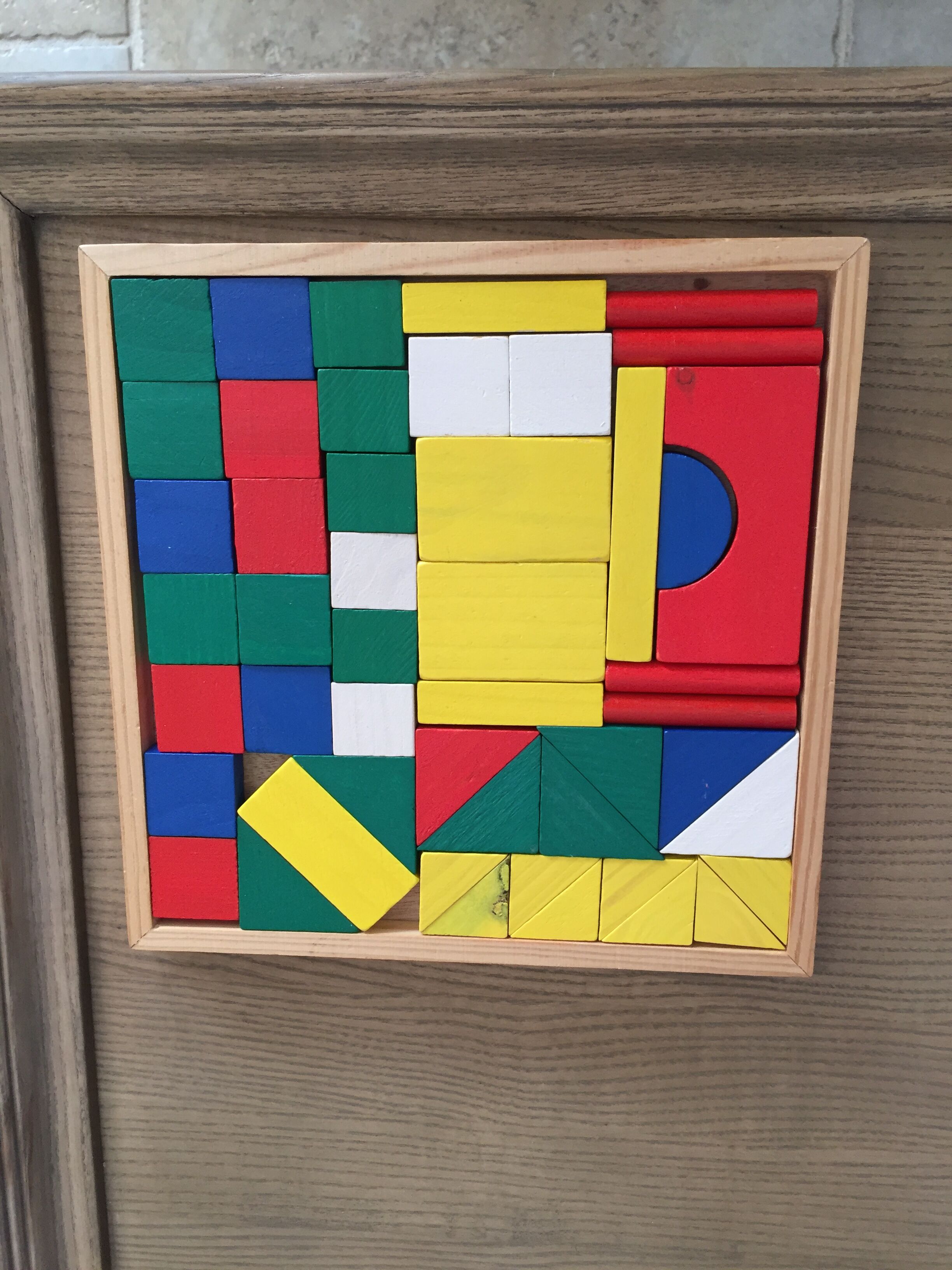 Vintage wooden educational games (truck & tablet)