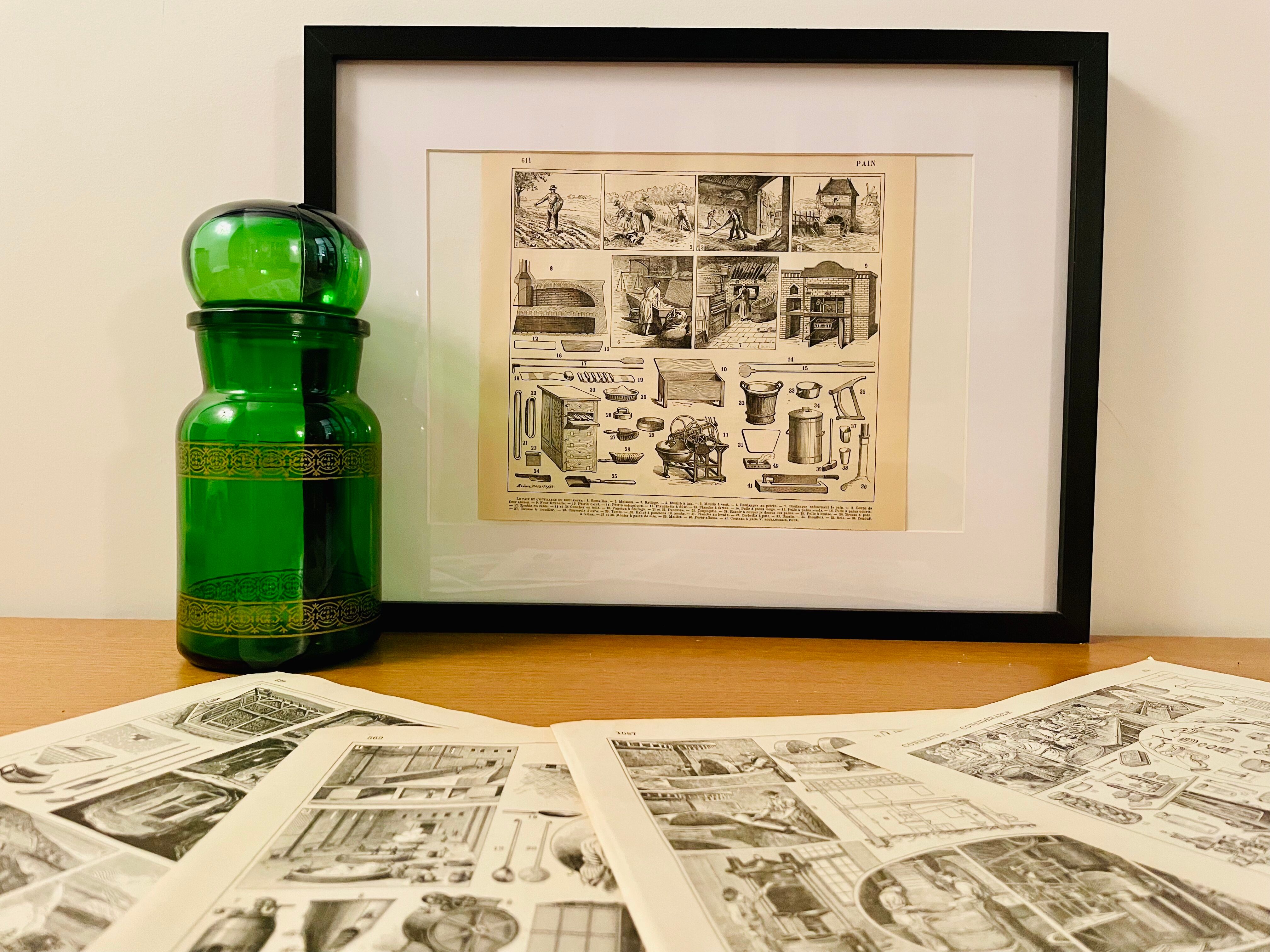 Lithograph engraving on the bakery of 1897