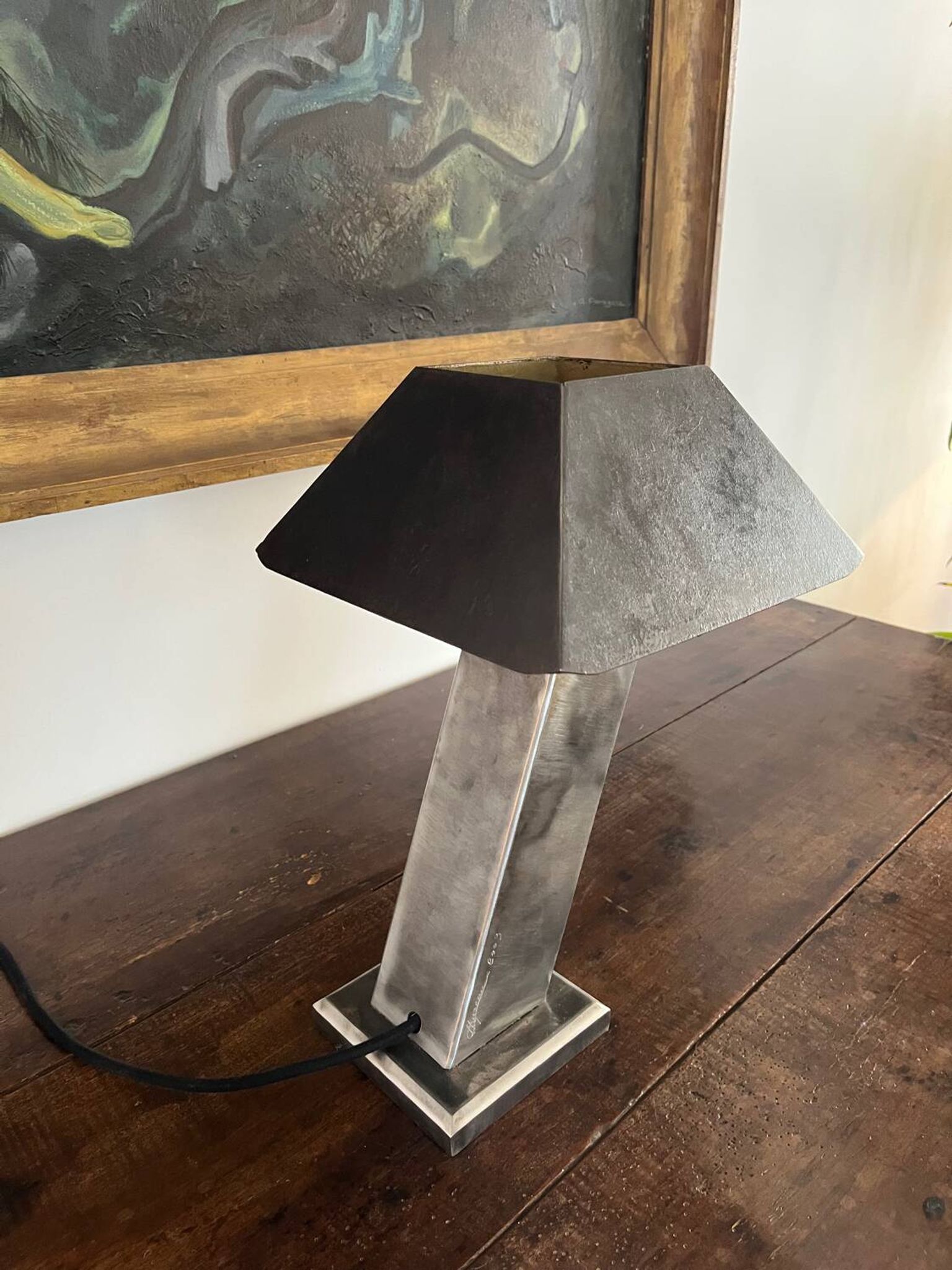 Lampe de bureau en acier