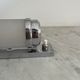 Vintage art deco wall lamp, chrome and sandblasted glass, France 1930