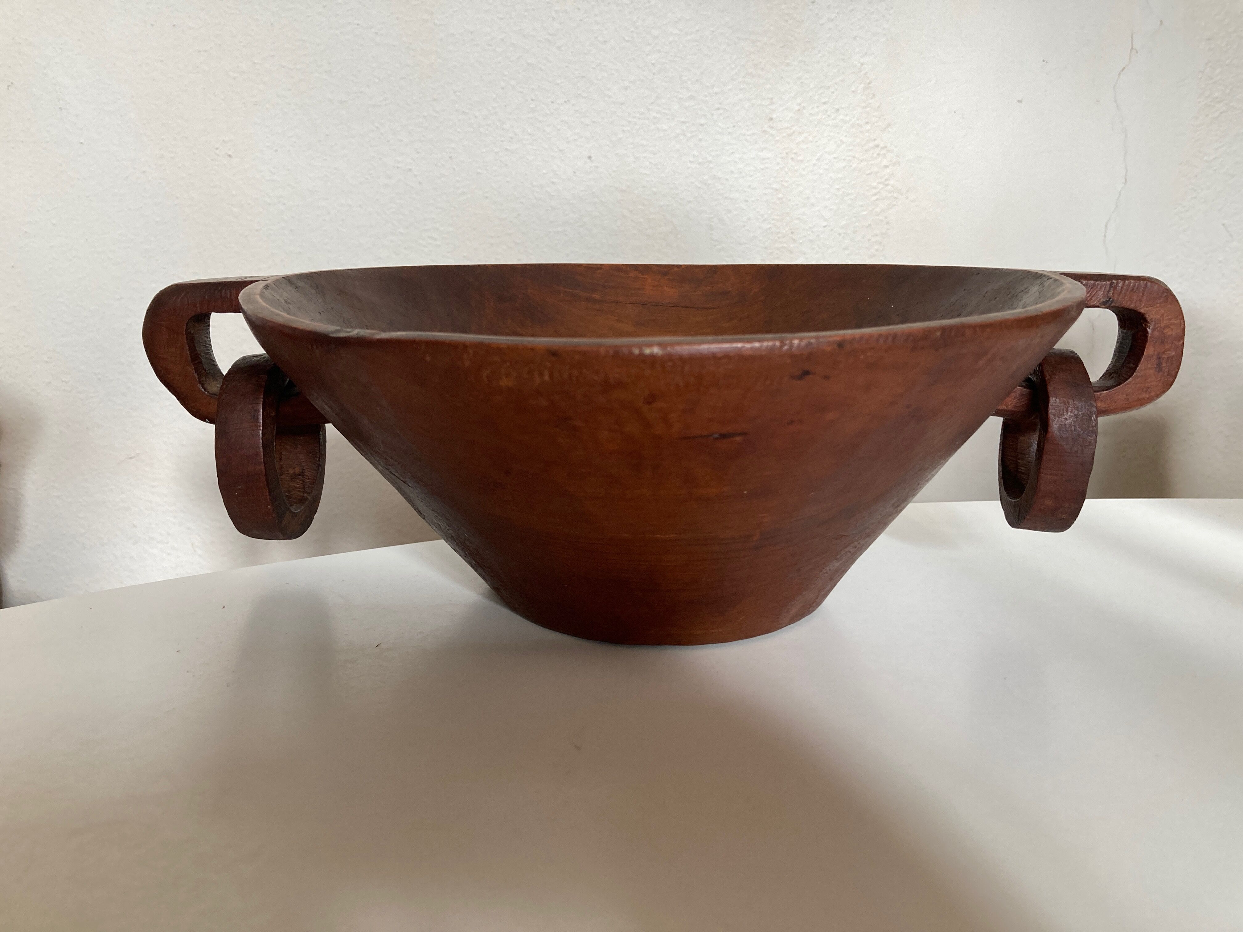 Cutting centerpiece modernist African art in raw wood