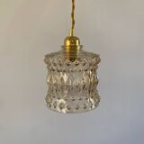 Suspension with vintage amber glass globe