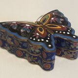 Enamelled brass butterfly box