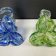 Pair of Murano glass paste candle holders