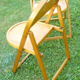 Pair of modernist pliantes chaises design 1950-60