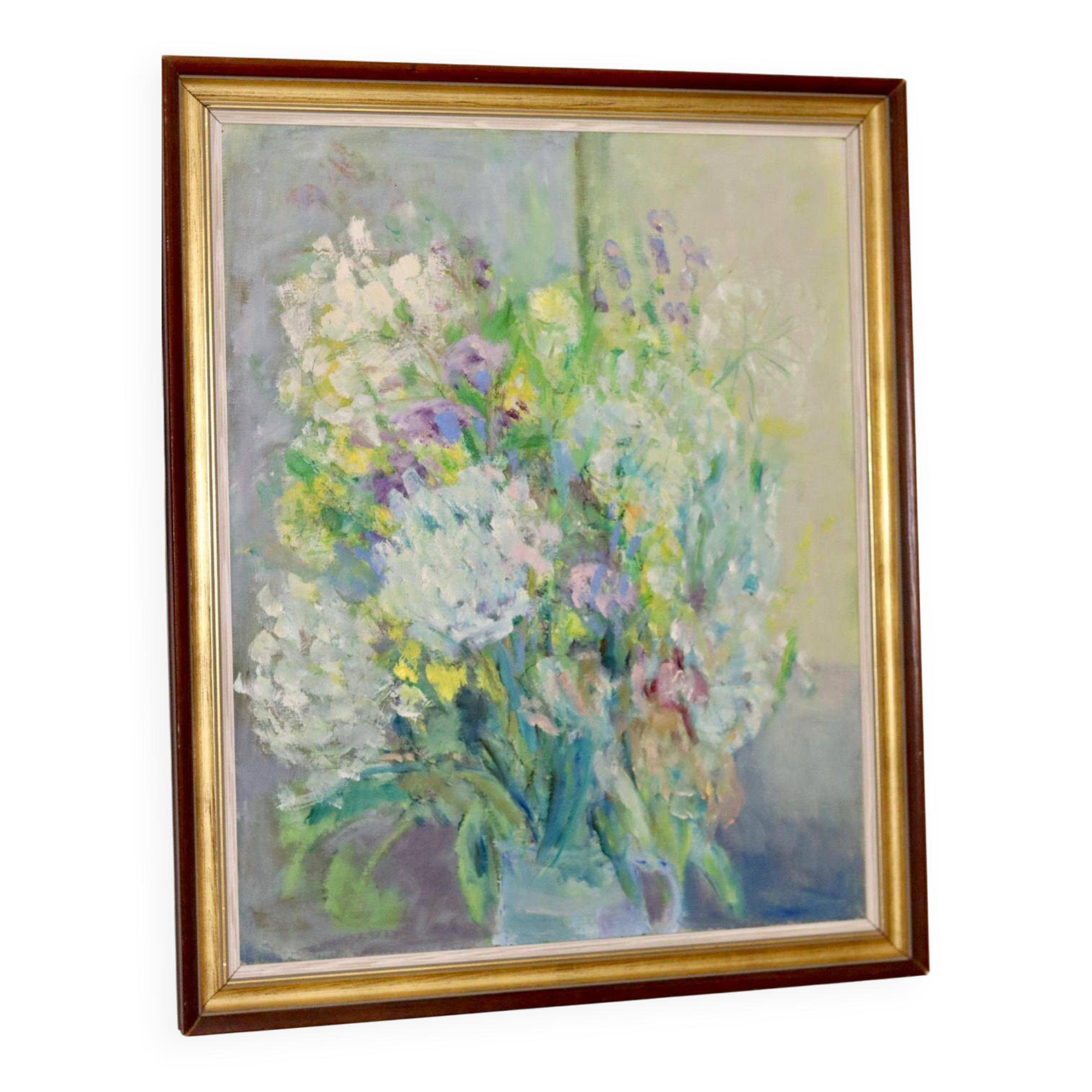 Original Swedish oil on panel from the mid-century "Whispers of Spring" Vintage