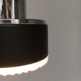 Suspended glass and chrome chandelier model P105 from the 1960s in German Space Age style by Staff, set of 2.