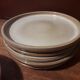 Beige vintage stoneware plates