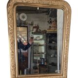 Old Louis Philippe style gilded mirror, 102cm H