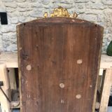 Old mirror 139cm/ 91cm Louis-Philippe with pediment period early 19th, presence of gold leaf.