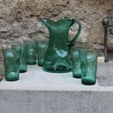 Vintage blown glass orangeade set