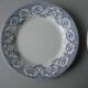 Set of 3 plates and 1 ravier Creil Montereau Terre de Fer, Dubarry décor