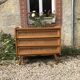 Wooden and rattan chest of drawers