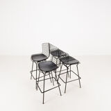 Set of 4 barstools by Harry Bertoia for Knoll, 1980