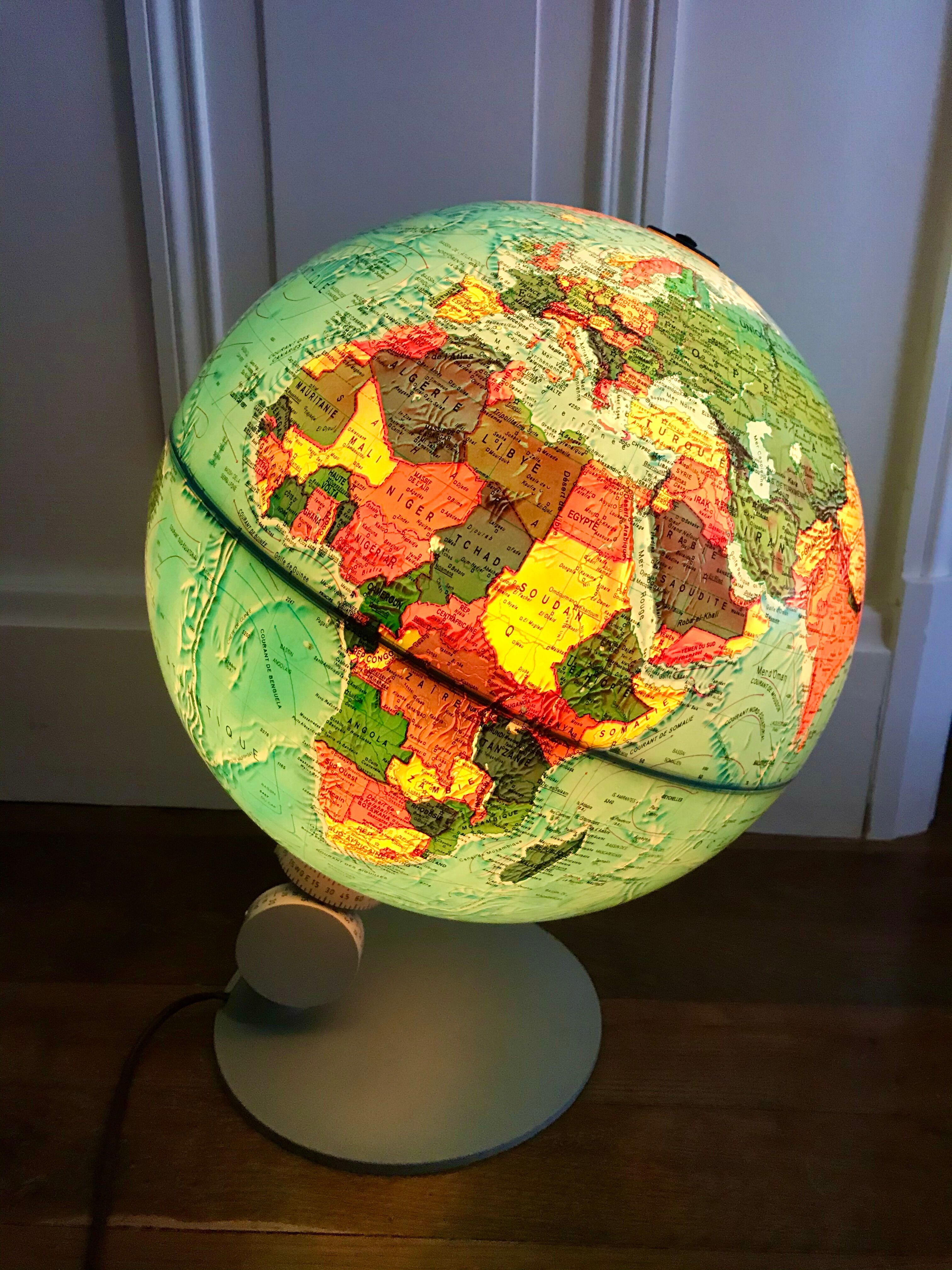 luminous globe Scandinavian design Made in Denmark 1976