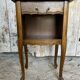 Antique nightstand louis xv style wood drawer + vintage case #e2