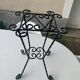 Wrought iron door twisted black vintage 1960