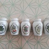 13 porcelain spice jars