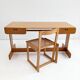 Midcentury desk & matching armchair by Derk Jan De Vries 1970s