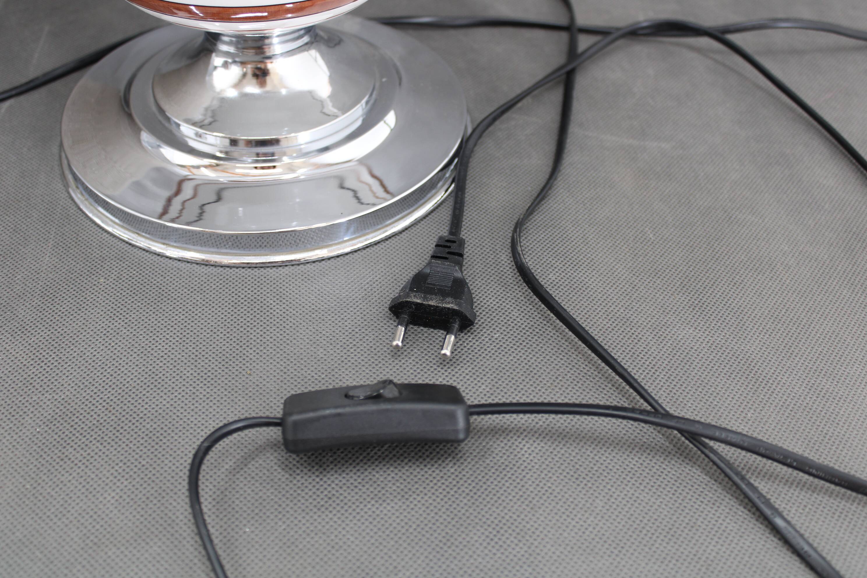 1970s Pair Of Table Lamps With New Fabric Shade, Italy