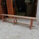 Antique wooden bench from a Catholic school, circa 1900. Beautifully crafted.