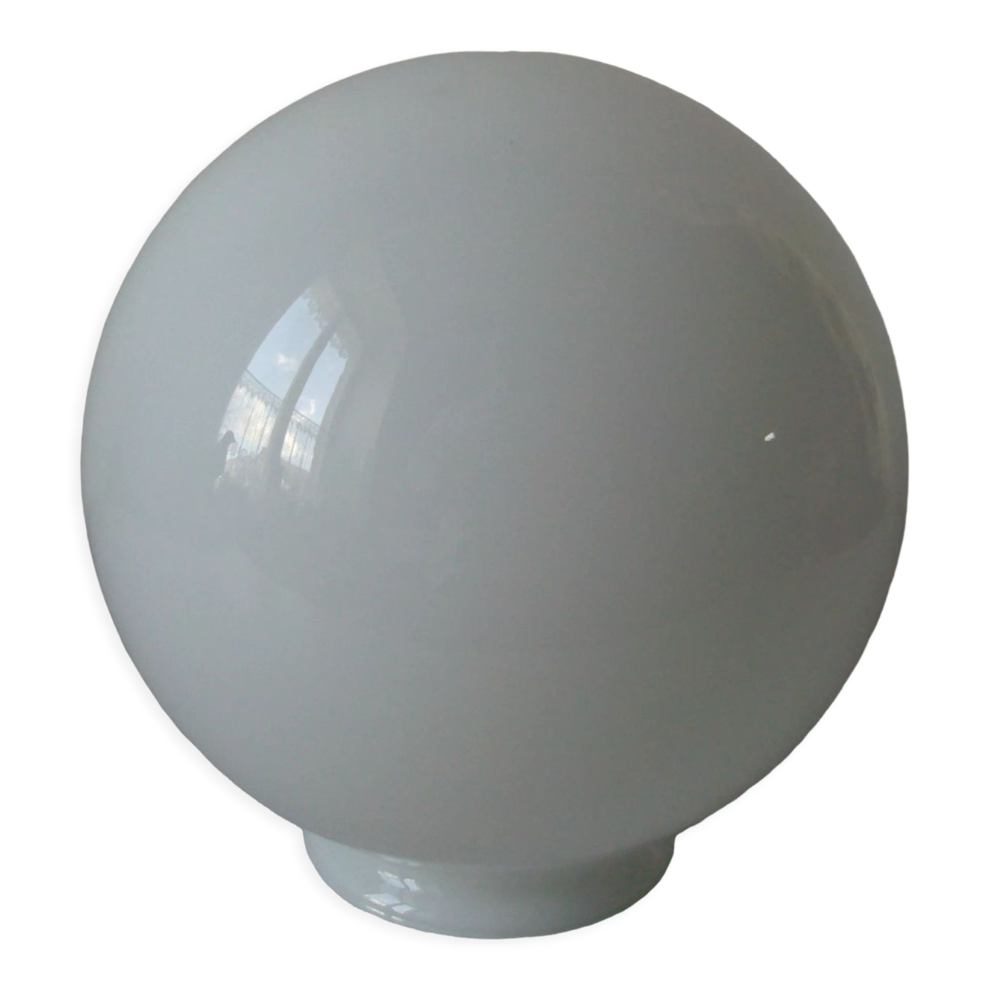 Old Globe Ball Sphere Glass Opaline Lamp Chandelier Light Fixture CD1 Vintage