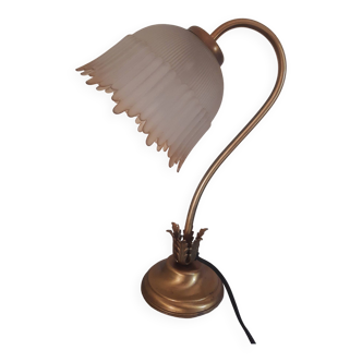Art deco globe tulip glass lamp