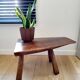 Banc ou table d'appoint en bois massif de tronc d'arbre, style brutaliste, 1960