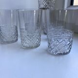 Set of 7 water glasses years 50-60