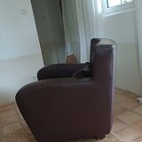 Fauteuil club cuir cinna