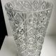 Large molded glass vase 50s art deco style