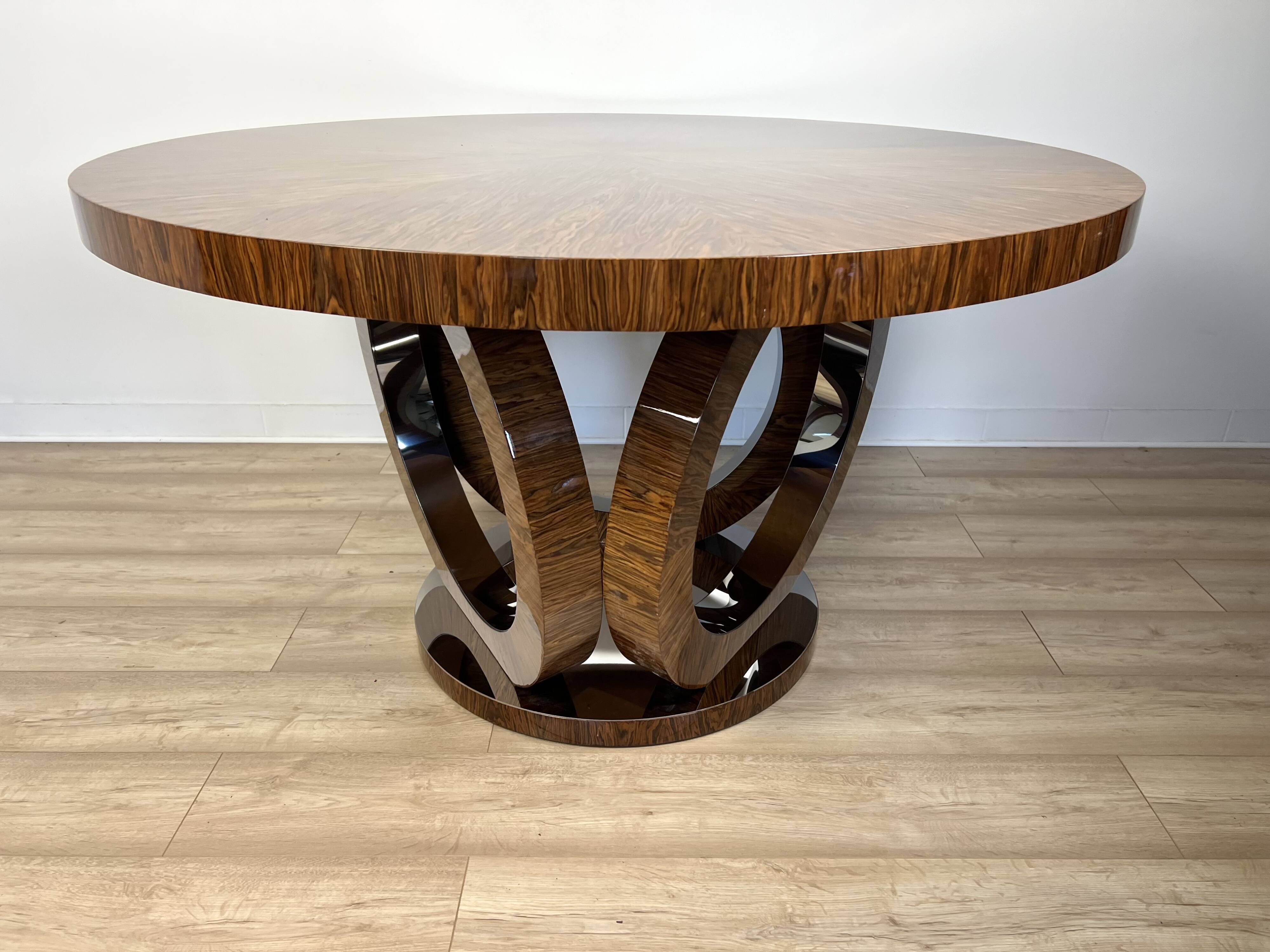 Art Deco style round table "Milano" - rosewood - Manufacturer of stylish furniture