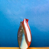 Glass vase by Gualtiero Casalegno, Italy 90s