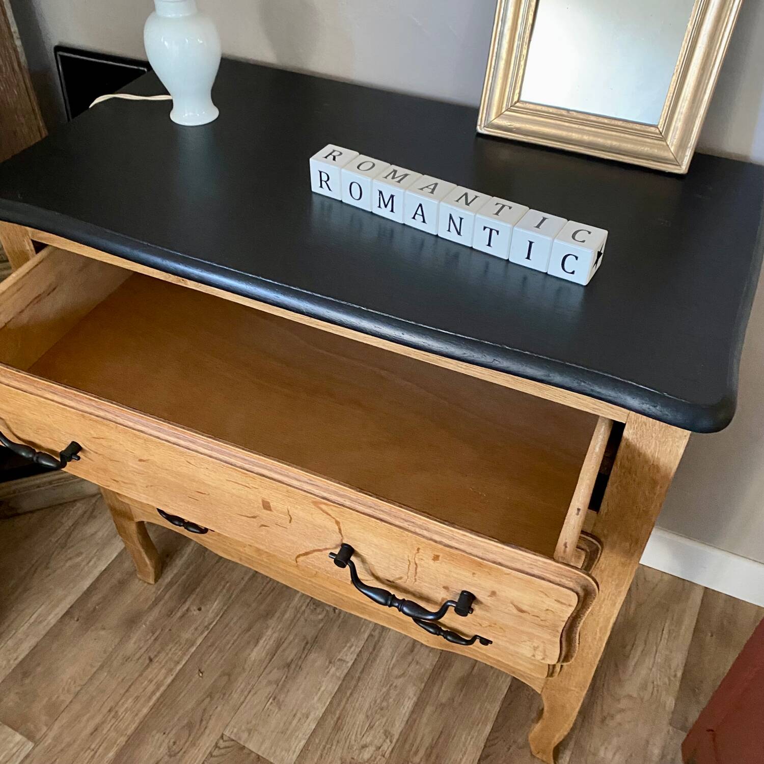 Raw oak chest of drawers