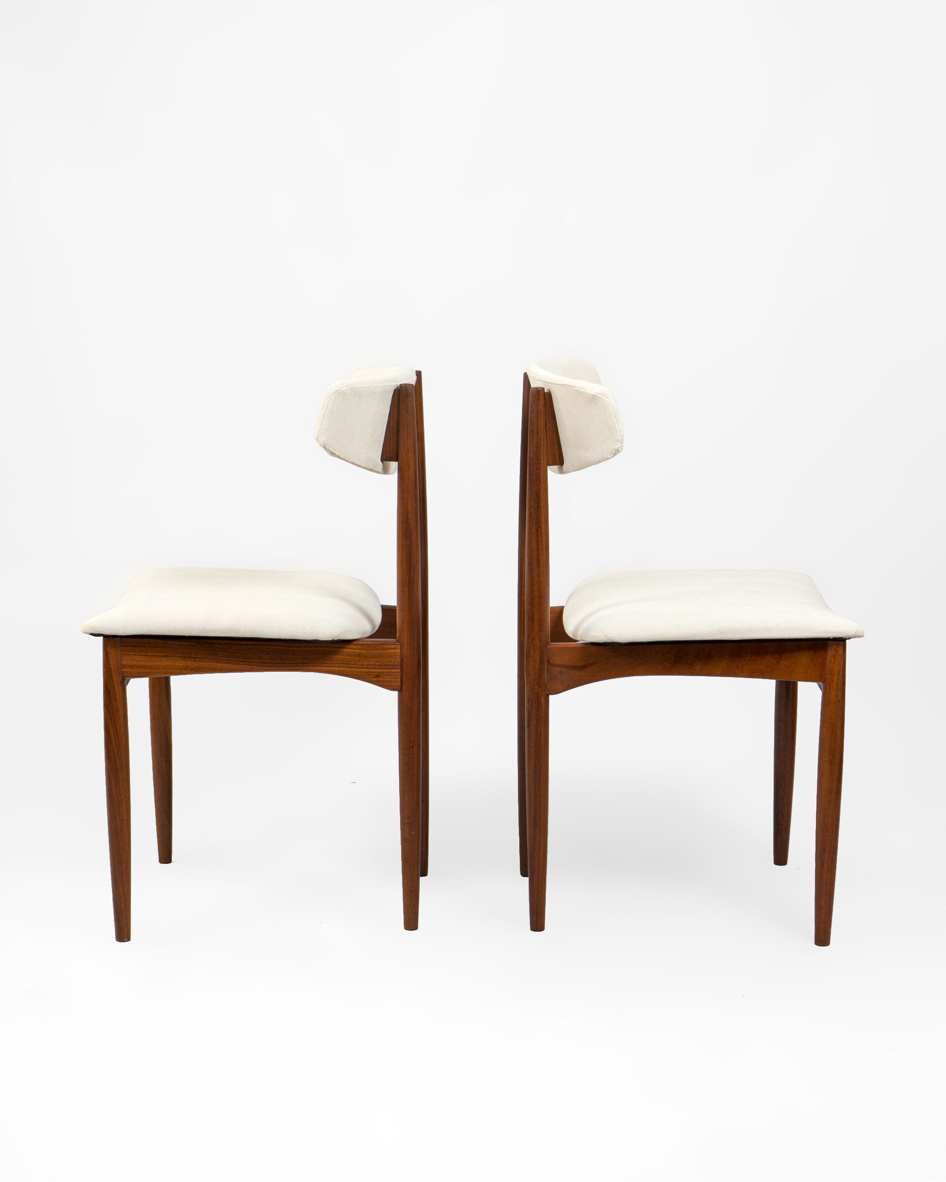 Set of 2 Danish chairs in afrormosia, Denmark, 1960s
