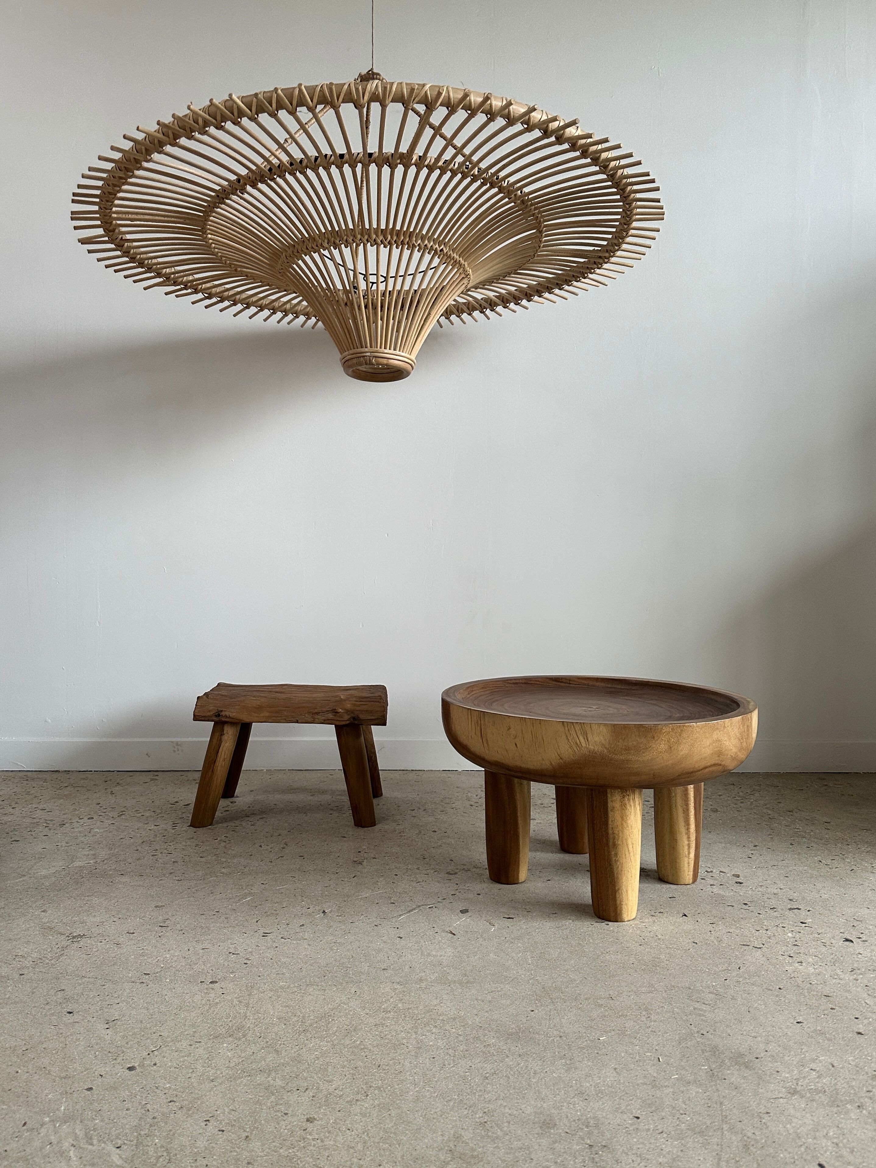 Suspension rattan saucer iron frame D:120 H:60