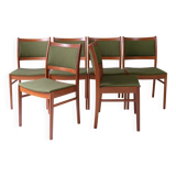 Set of 6 teak chairs