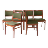 Set of 6 teak chairs