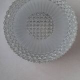 Antique ceiling light in molded glass