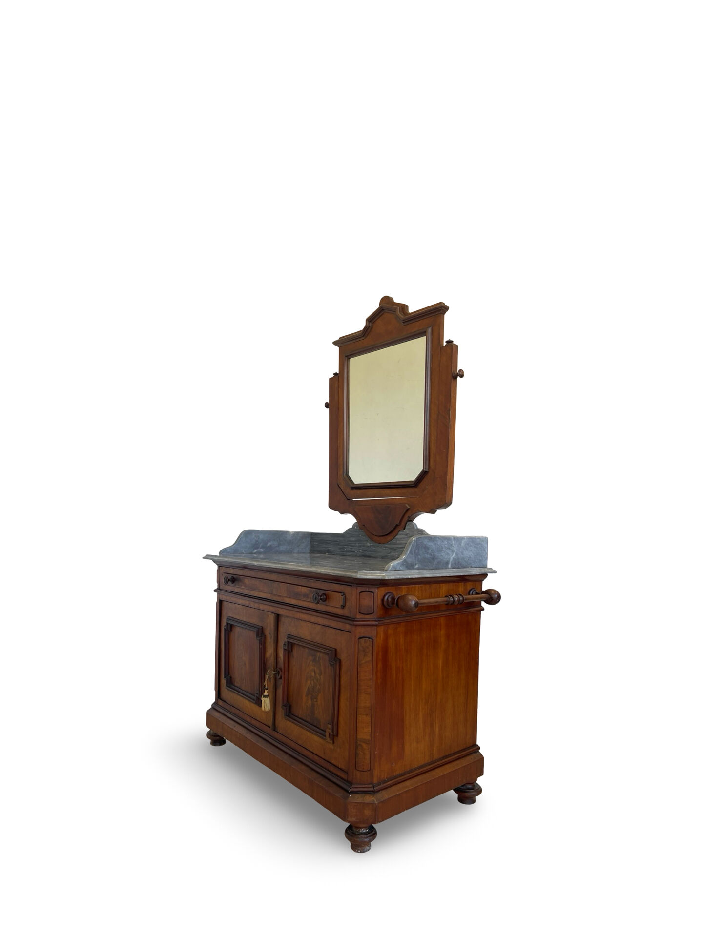 The antique walnut vanity , 19th century