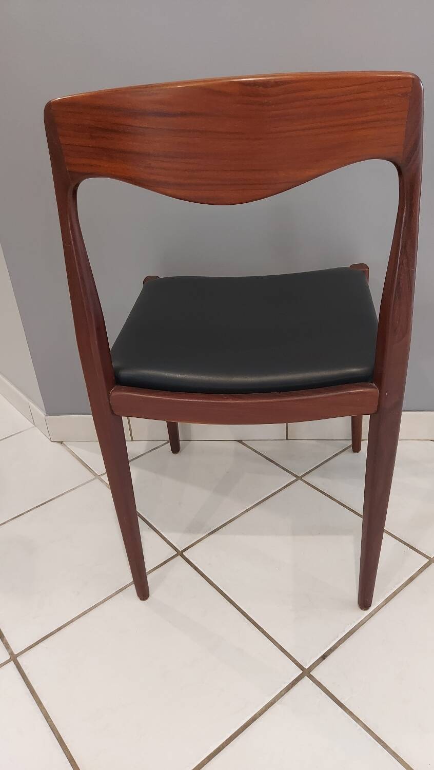Set of 4 vintage Scandinavian teak chairs from the 1970s