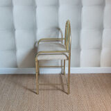 Dressing table in gold metal