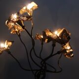 Floral lamp in brass tulle