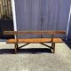 Banc en bois foncé Aranjou années 1980