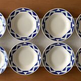 8 assiettes anciennes en faïence de badonviller
