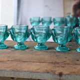 5 opaline glass egg cups – chick decoration from Arques glassworks