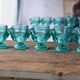 5 opaline glass egg cups – chick decoration from Arques glassworks