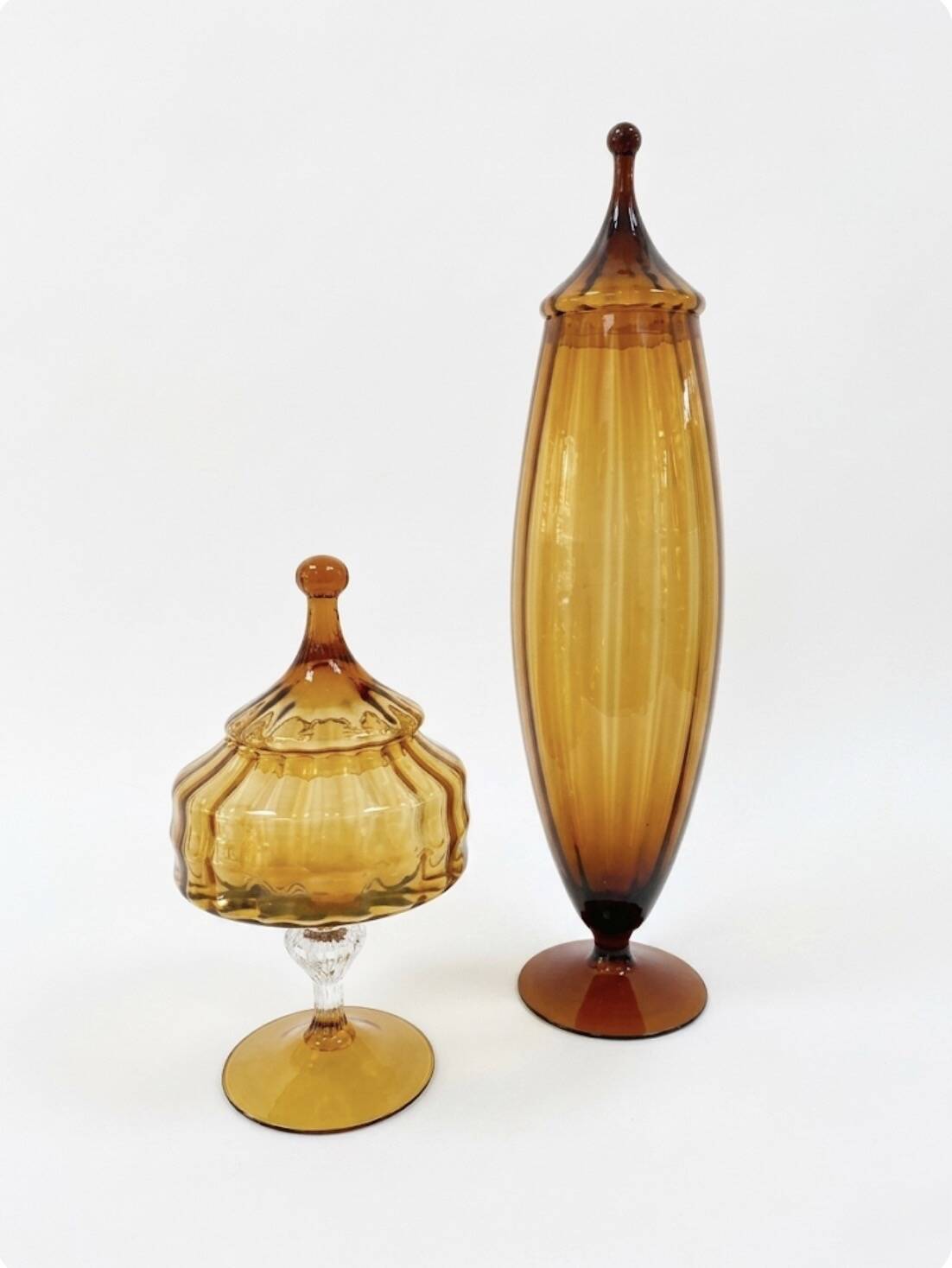 Amber glass dragée / sweet box Empoli (Italy) - Years