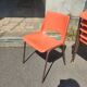 6 orange chairs
