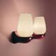 Pair of vintage Italian Greggio Space Age wall lights 60/70 opalines Made